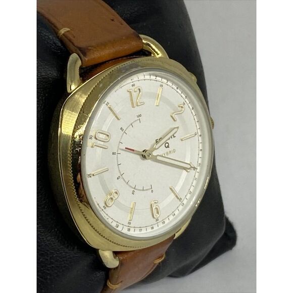 Fossil FTW1201 Women's Brown Leather Analog White Dial Hybrid Smartwatch XX726 - Picture 5 of 12